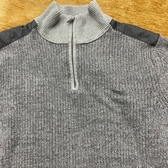 Refectory London men’s size large 1/4 zip, ribbed, pullover sweater - Picture 2 of 8